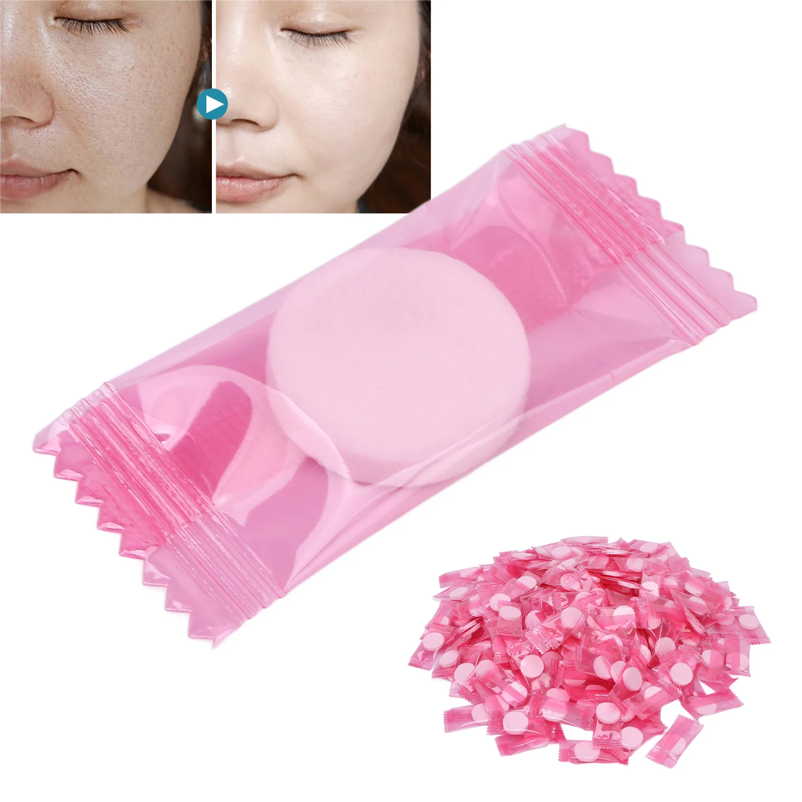 

Compressed Facial Mask Silk Individual Package Skin Care DIY Compressed Facial Mask Sheet 500pcs Disposable Compressed Mask