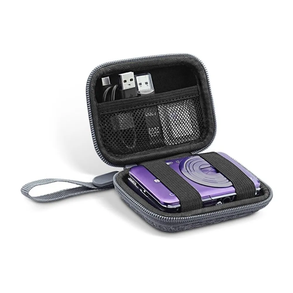 with Mesh Pocket Digital Camera Case Mini Durable Compact Camera Holder Protective Padded U Disk Organizer
