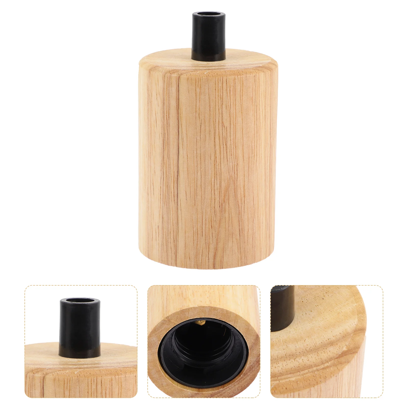 Wooden Lamp Holder Round Base Design Light Bulb Hanging Lights Chandelier Bulbs Plastic Socket Adapter