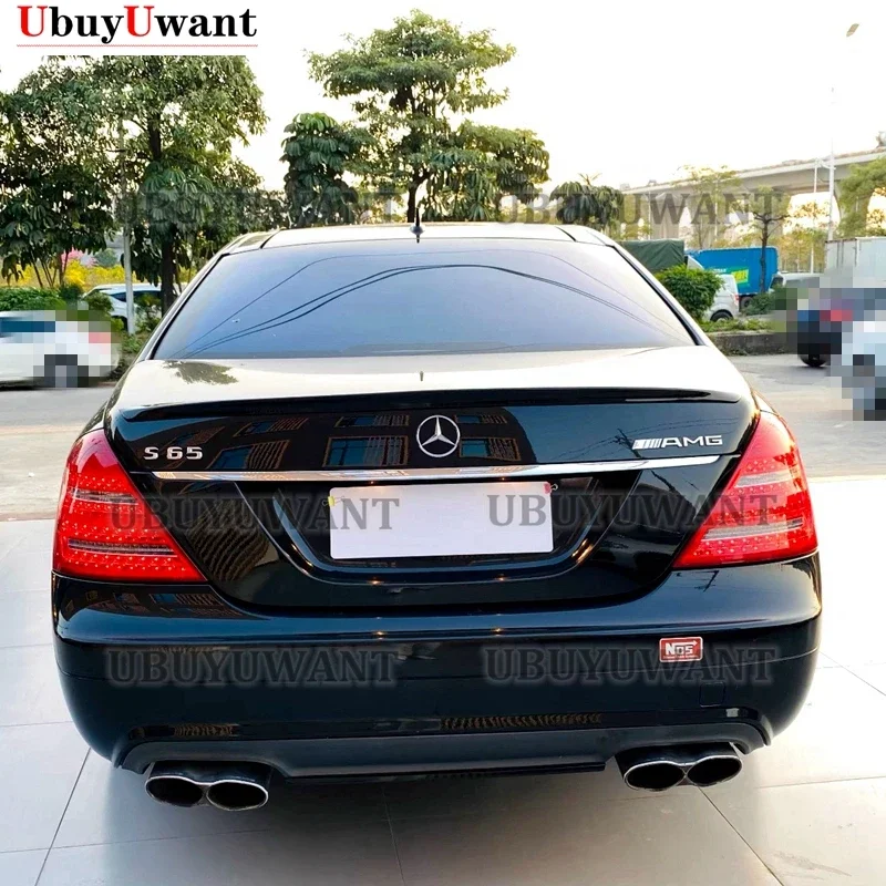 For Mercedes Benz S Class W221 2008 2009 2010 2011 2012 ABS Material spoiler rear trunk wings for benz S320 S400 S420 S450 S600