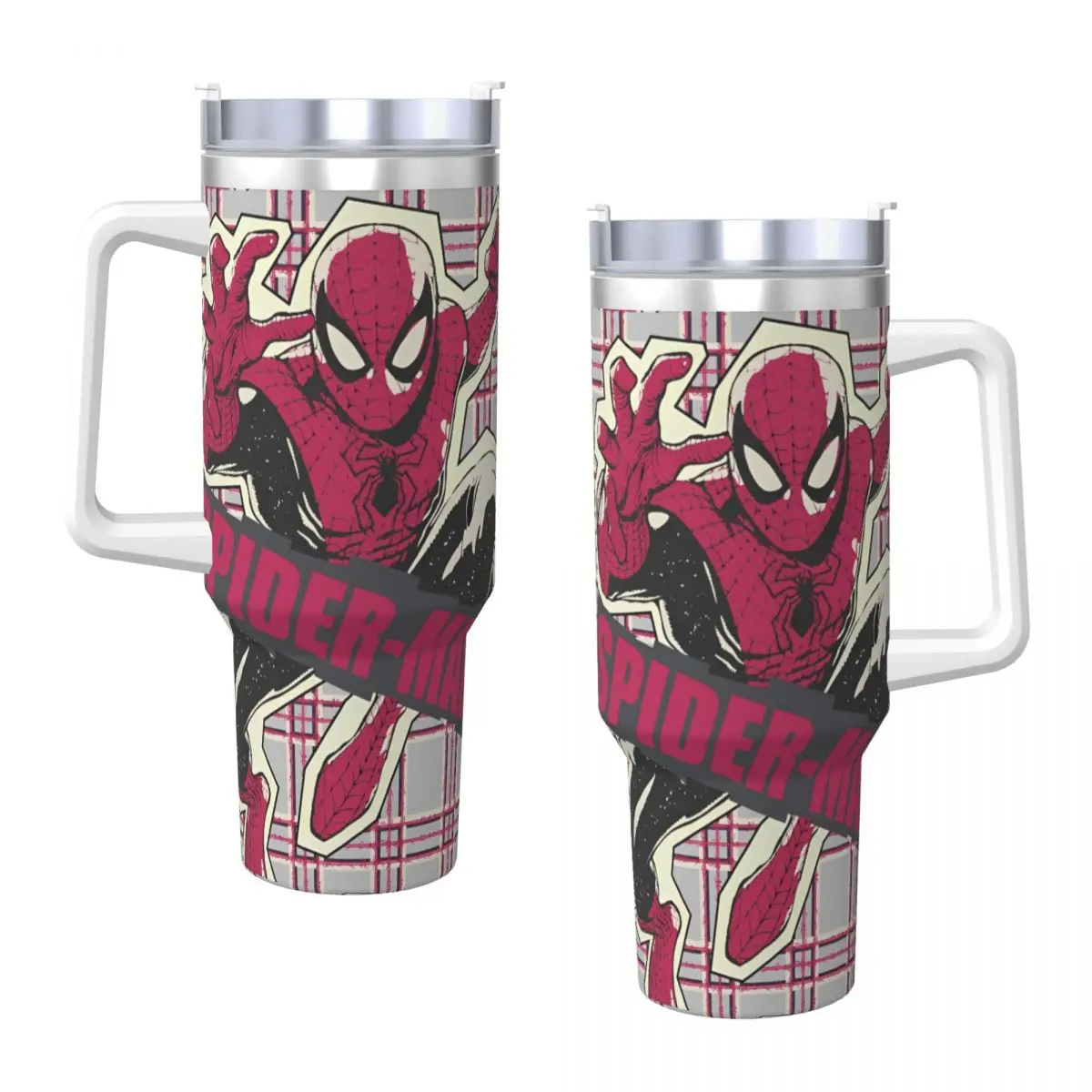 Stainless Steel Tumbler Spider Man Paper Cut Out Graphic Thermal Cups Heat Preservation Cold and Hot Mugs Cup Water Bottle