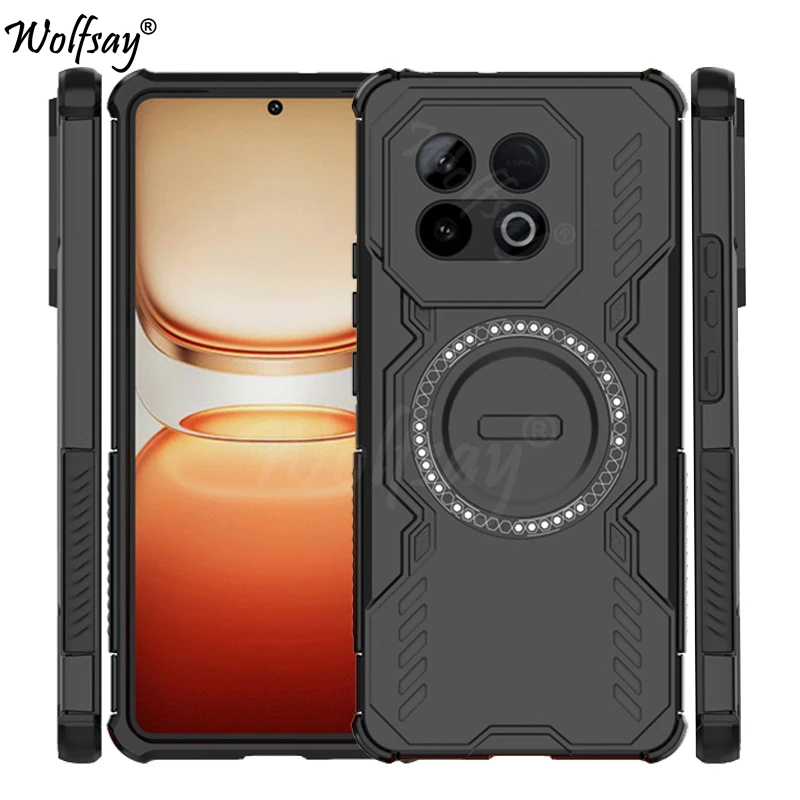 

Чехол для Vivo iQOO Z10 Turbo Plus с магнитной адсорбцией, чехол для беспроводной зарядки iQOO Z10Turbo, чехол для Vivo iQOO Z10 Turbo Plus