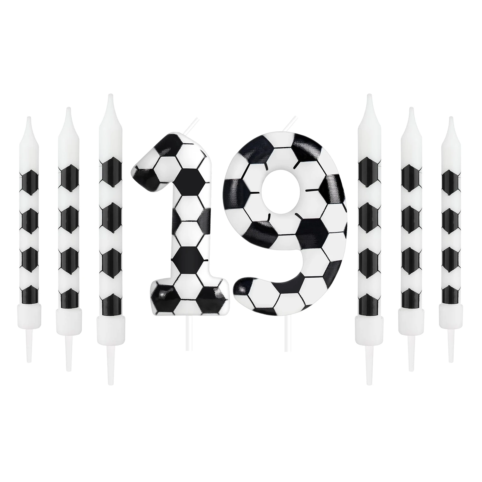 7 Stück Geburtstagskerzen, Fußball-Sport-Thema, Partydekoration, Geburtstagskuchenkerzen für Jungen, Mädchen, Kinder, Partyzubehör – Detail 26