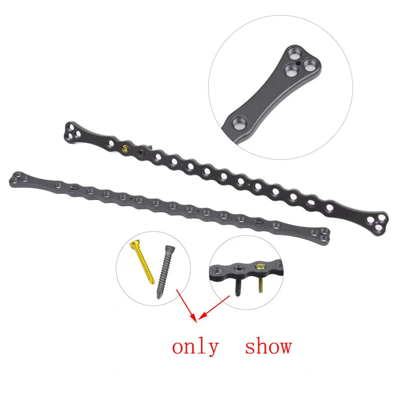1PC Titanium Alloy Double T-Shaped  Pressure Locking Plate With Threads For Pets  2.0 2.4 3.5 Sizes