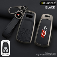 Zinc Alloy Leather car key grip case for Audi Q7 4m 4l 2016 2021 2022 Remote Control Protector Car Key Fob Auto Accessories