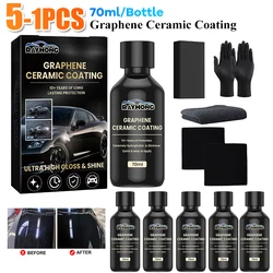 1-5PCS Car Graphene Ceramic Coating Car Detailing Coating Polishing Liquid Waterproof Anti Scratch Hydrophobic Paint Protection