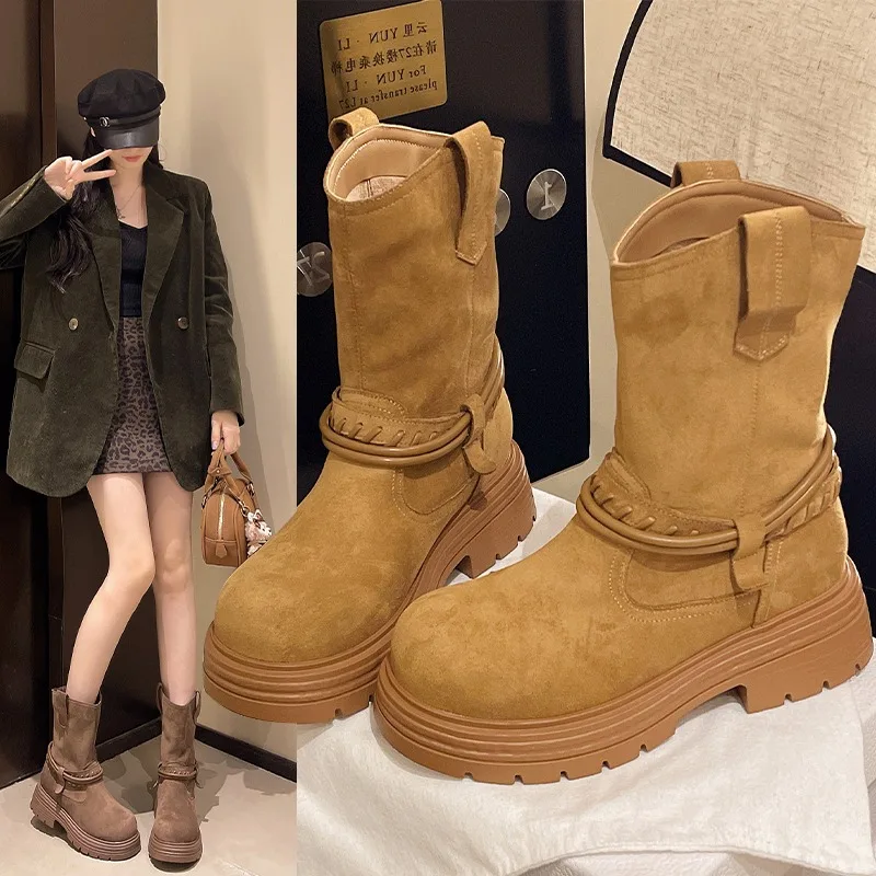 

2025 NEW High Quality and Hot Selling Ankle Boots Women Suede Fashion Boots 2025 Winter New Casual Woman Walking Boot