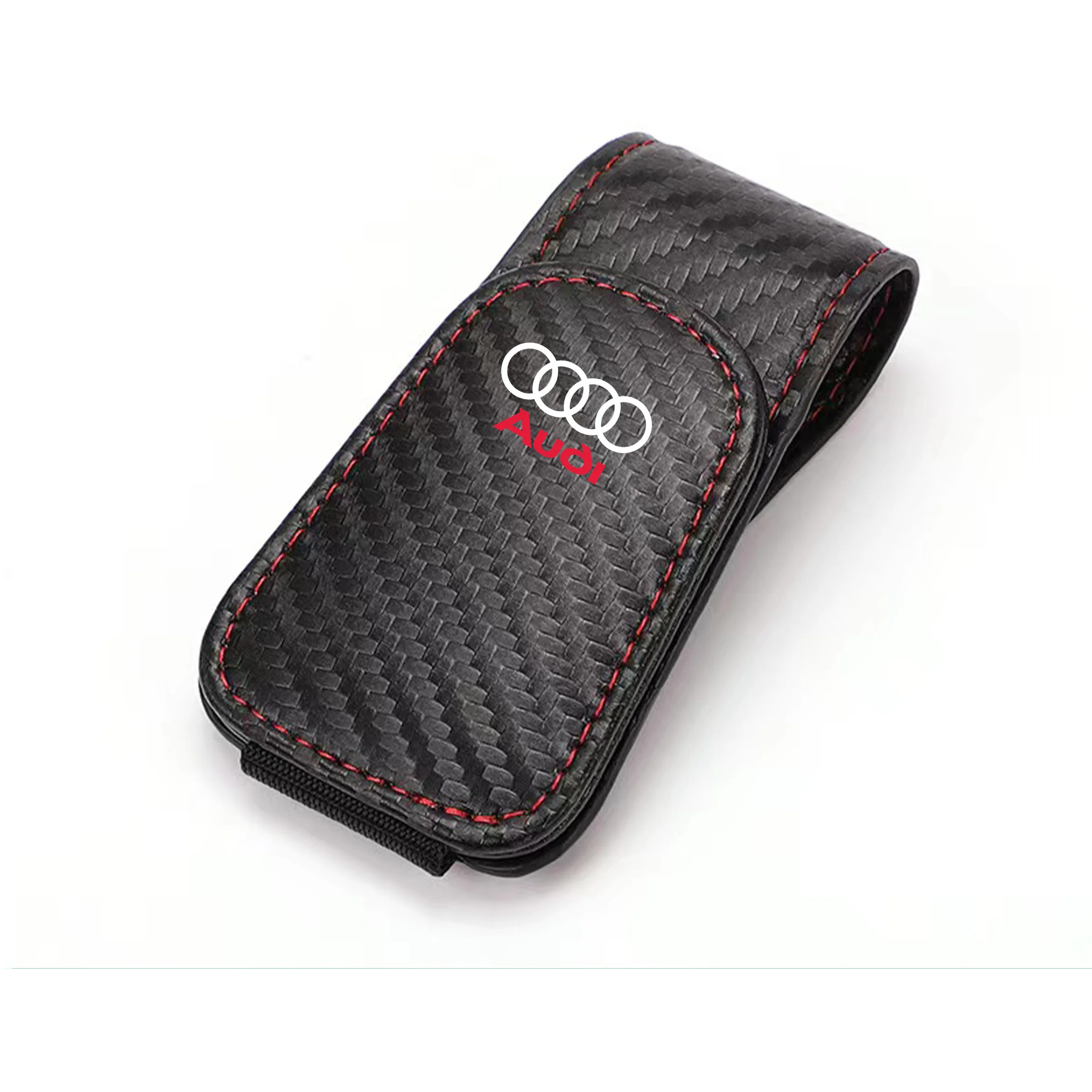 Auto-Logo Sonnenblenden-Brillenclip und Ticket-/Kartenhalter für Audi A8 A8L Q2 Q3 Q4 Q5 Q6 Q7 Q8 TT RS3 S5 B8 A1 A2 A3 A4 A5 A6 A7