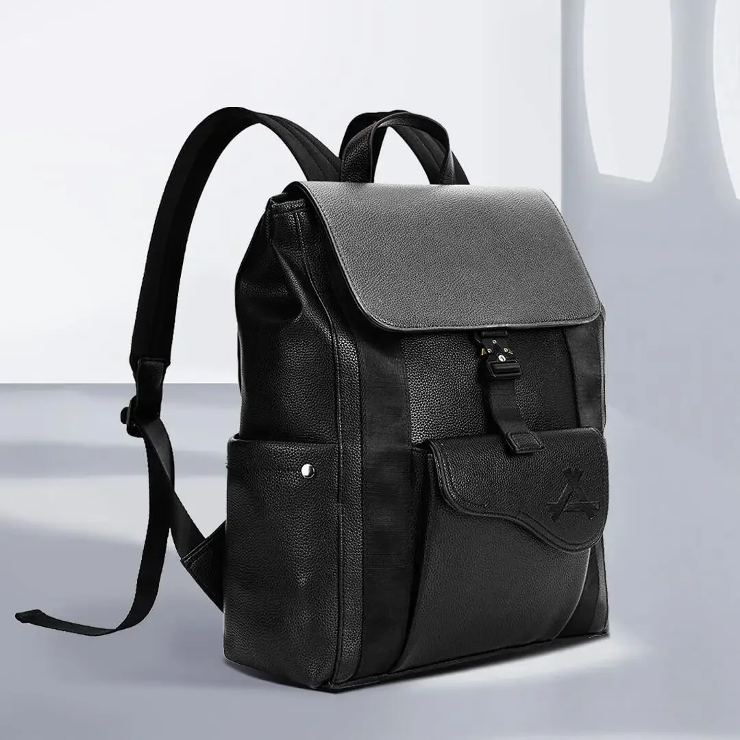 New popular versatile minimalist style spliced couple backpack