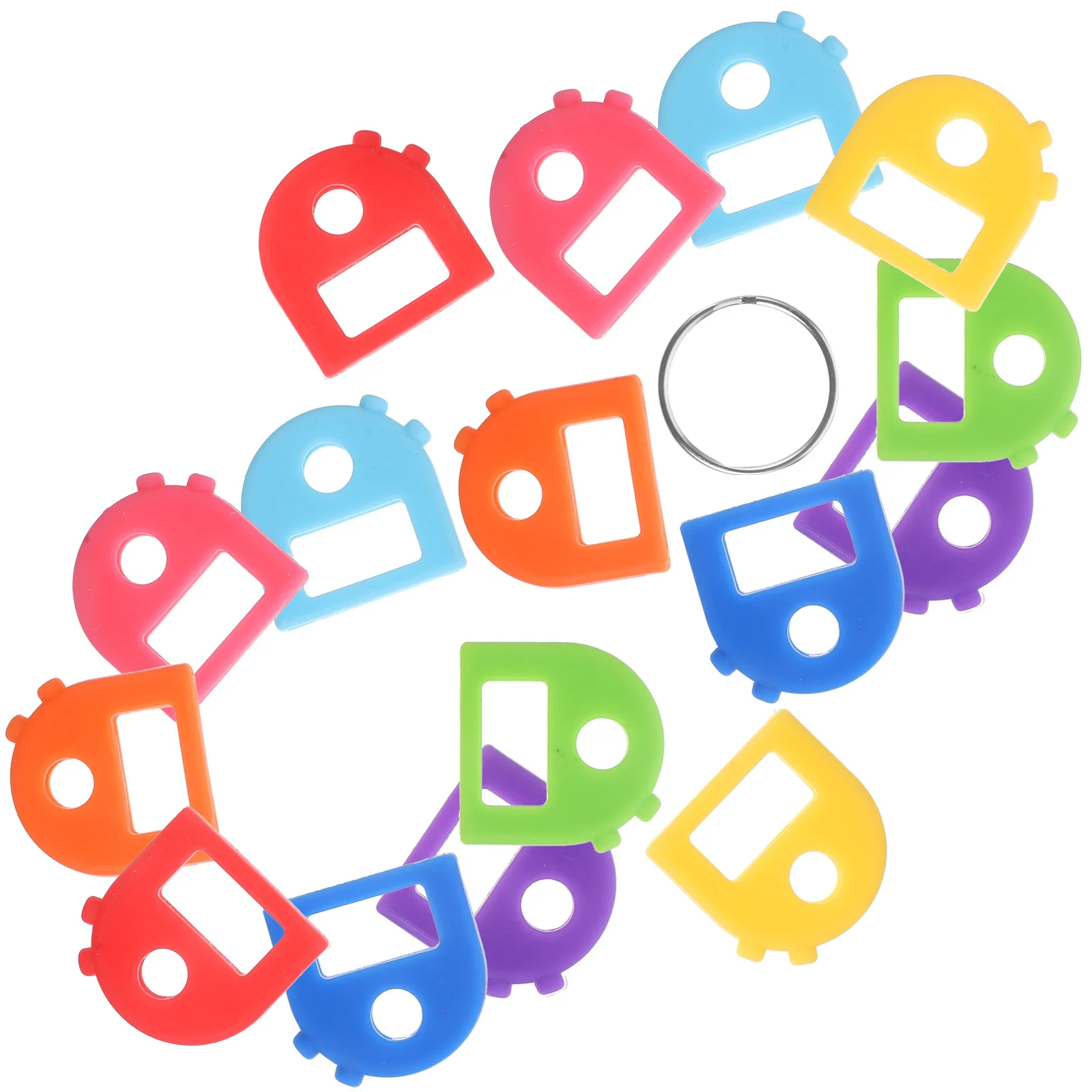 16 шт. силиконовые накладки для ключей, эластичные, мультяшные, многоразовые