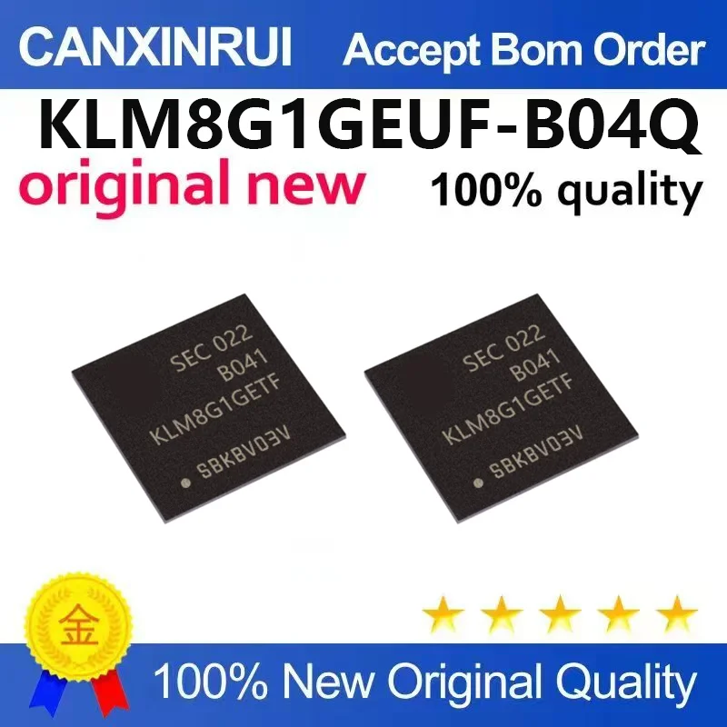 （5pcs-10pcs）Brand new original KLM8G1GEUF-B04Q BO4Q BGA153 8G automotive instrument storage IC chip