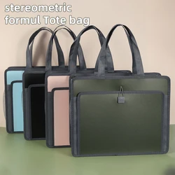 Holding Large Capacity Three-dimensional Waterproof Zipper Bag Students A4 Art Bag Office Information File Bag