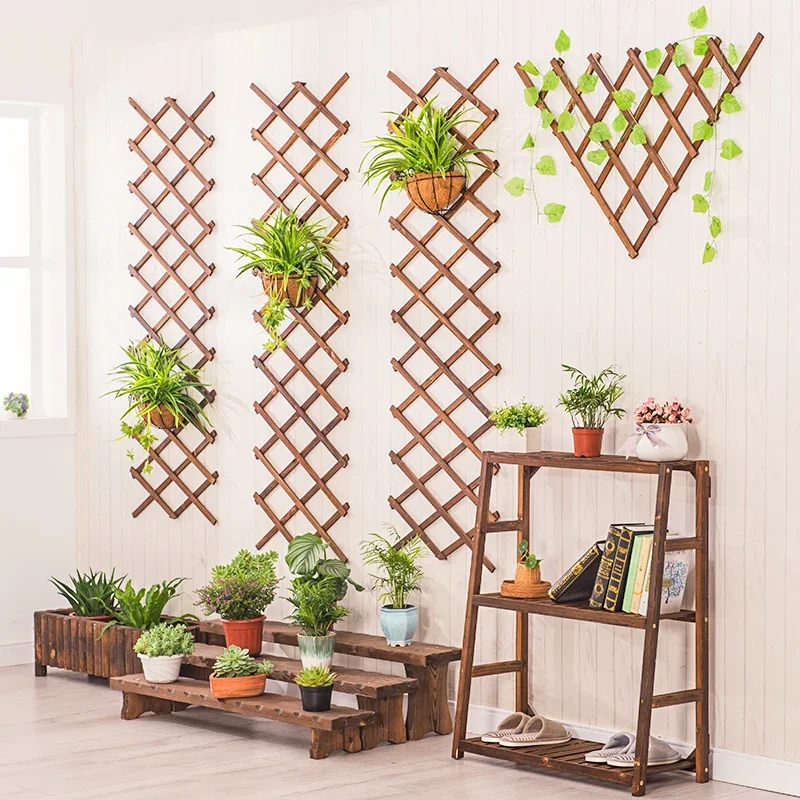 Expanded wooden garden fence panel climbing lattice support home garden decorative fence  WY606