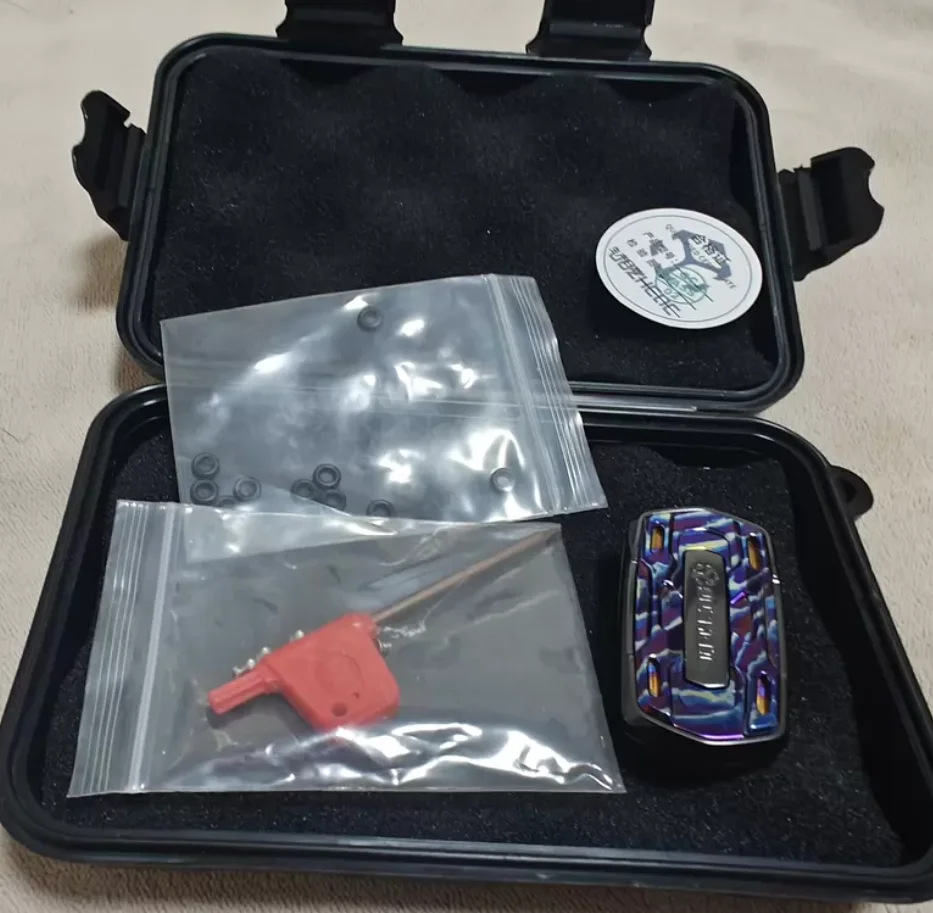 Used EDC Matrix vocal range Zirconium alloy+timascus patch fidget slider decompression toy
