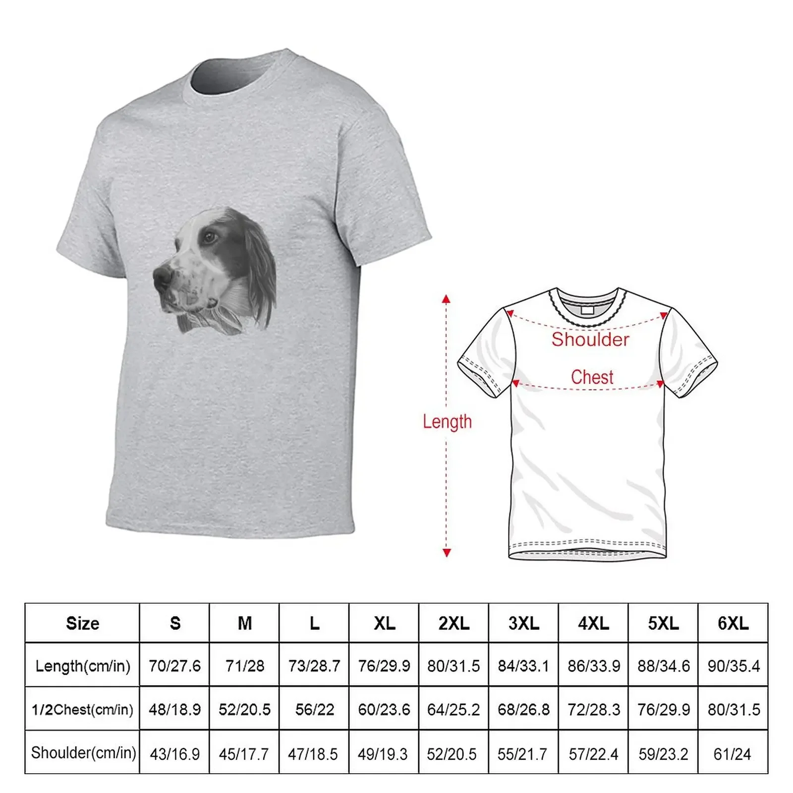 Monochrome Irish Red and white Setter T-Shirt cute tops quick-drying graphics mens vintage t shirts