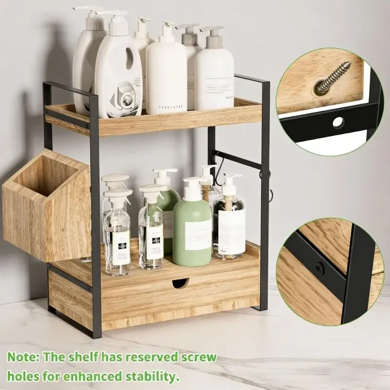 Traditional Wooden Shelf System constructed With Ventilated Base To Reduce Moisture JOMD