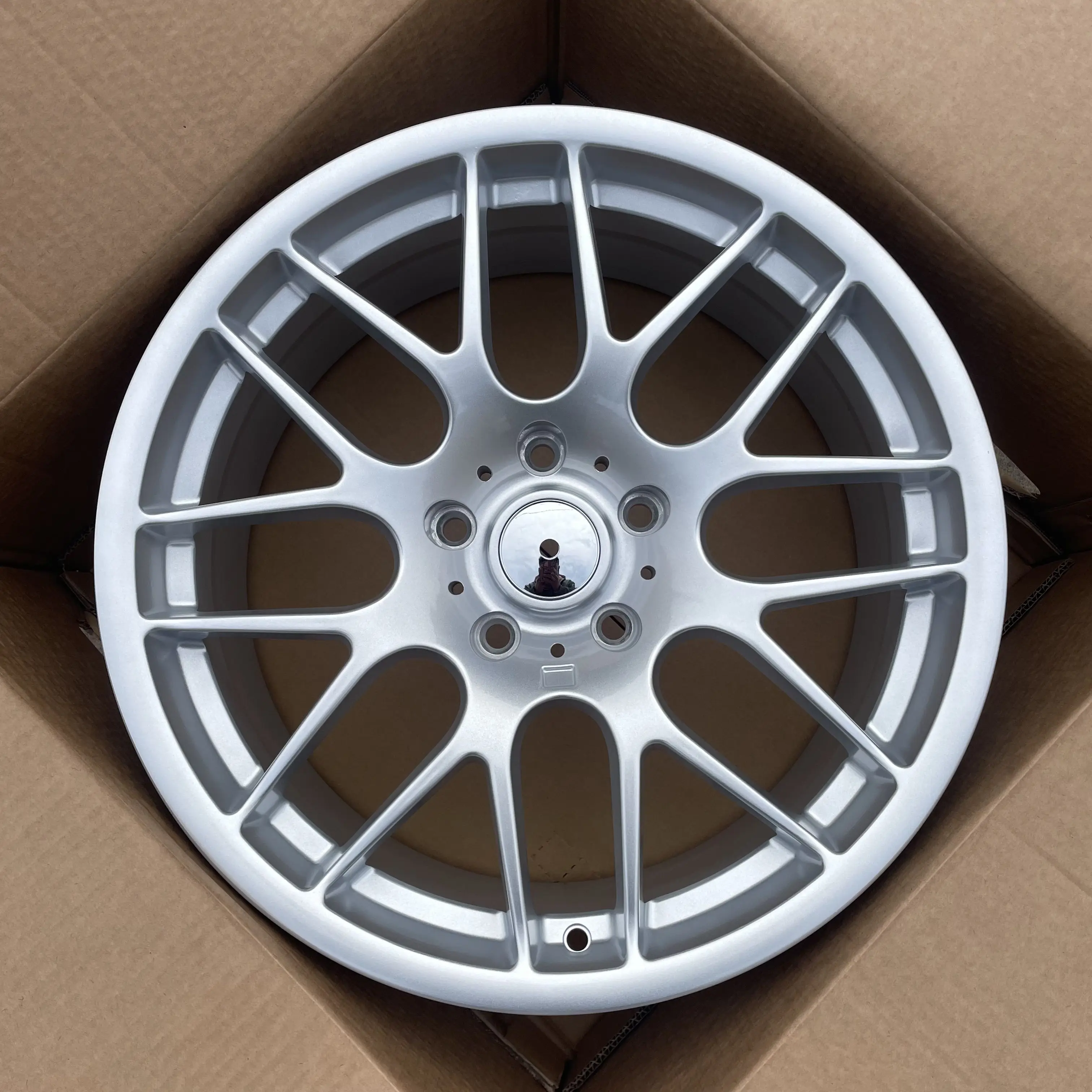-For 163M 18 Inch Silver 5x120 8J 9J Deep Dish Rims Aluminum Alloy Wheel  for BMW 1 Series 3 Series 5 Series M2 Passenger Cars*