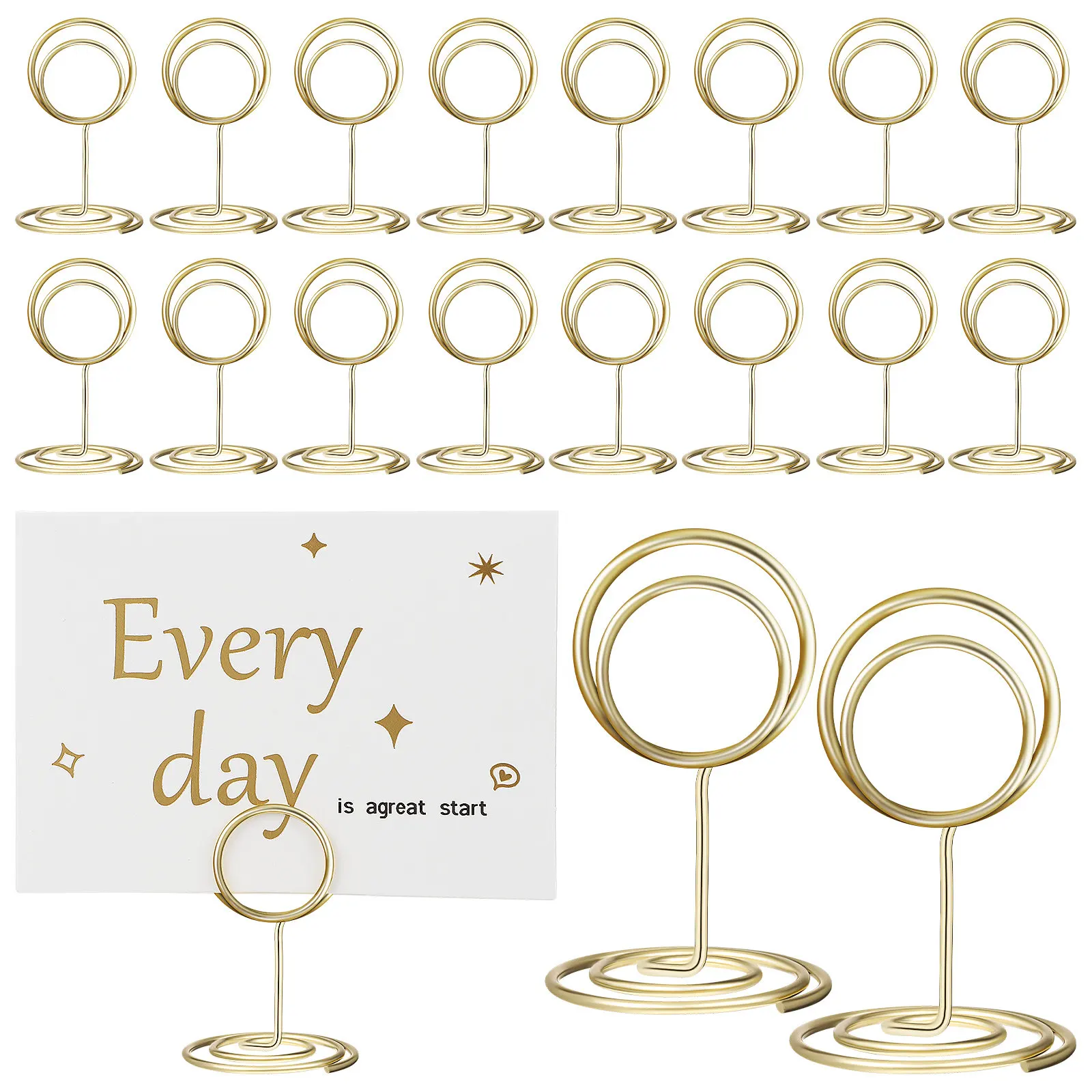 20Pcs Table Number Holders Heart Shape Photo Clip Stands for Wedding Party Memo Note Holder Table Card Display Clips