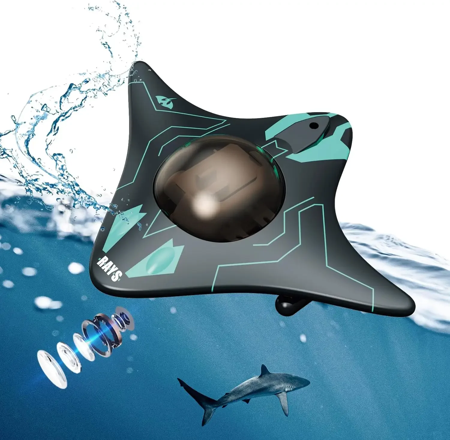 Mini WIFI RC Boat Six-way Submarine Real-time Transmission Underwater Camera Speedboat Photo Video Toys Back to School Kids Gift