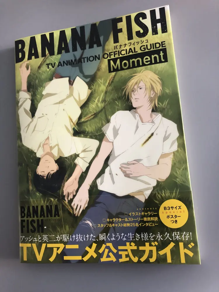 TV Anime BANANA FISH Official Guide: Moment Art Book Illustration Collection Artwork Manga Comic Akimi Yoshida Ash Lynx