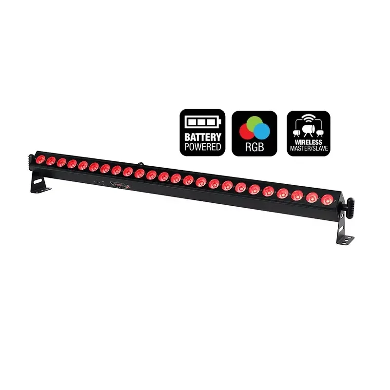 Popular Indoor LED Linear Bar Light 24*3w RGB Wireless Remote Battery Powered Matrix Stage Banquet Lobby Led Wall Washer