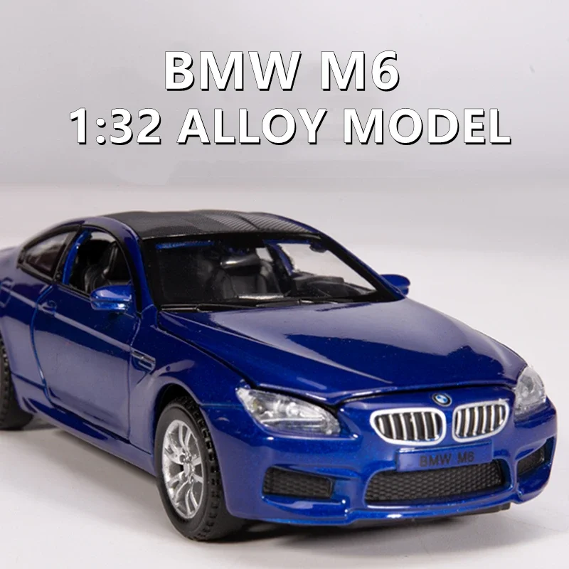 1:32 BMW M6 Alloy Car Model Diecast & Toy Vehicles Metal Toy Car Model Sound Light Collection Childrens Toy Gift