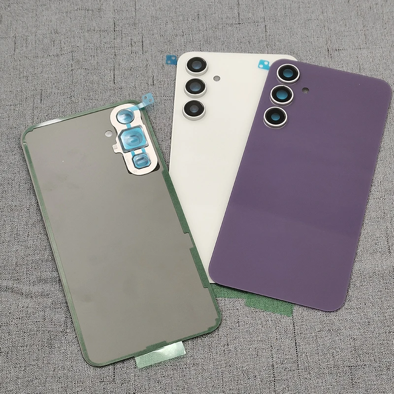 Reemplazo de vidrio trasero para Samsung S23 FE S711, cubierta de batería, panel trasero, carcasa con lente de cámara para Galaxy S23FE 5