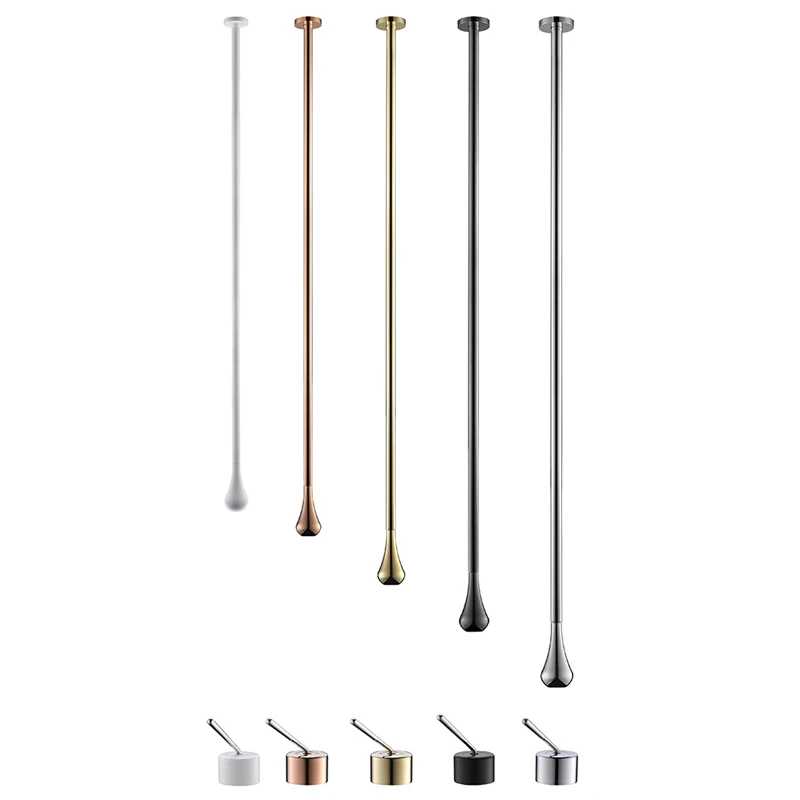 Imagem -03 - Torneira de Água do Banheiro com Gota em Forma de Plet Torneira Suspensa de Teto Todo o Lavatório de Cobre Comprimento Personalizável Quente e Frio