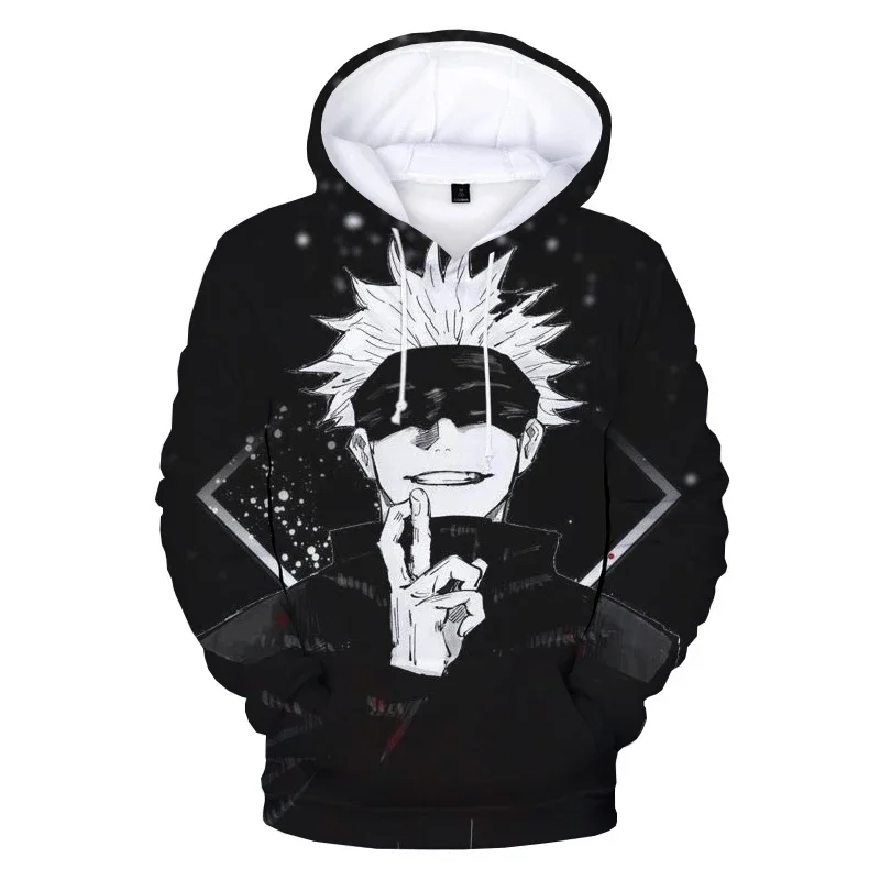 Sudadera con capucha de Anime J para hombre, abrigo de talla grande, Kaisen Ujutsu, sudadera con estampado 3D, ropa de calle de moda para niños,