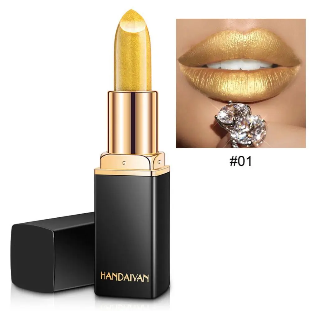New 9 Colors Golden Glitter Lipstick Change Color Waterproof Matte Velvet Lipstick Non-Fade Long Lasting Lip Gloss Makeup