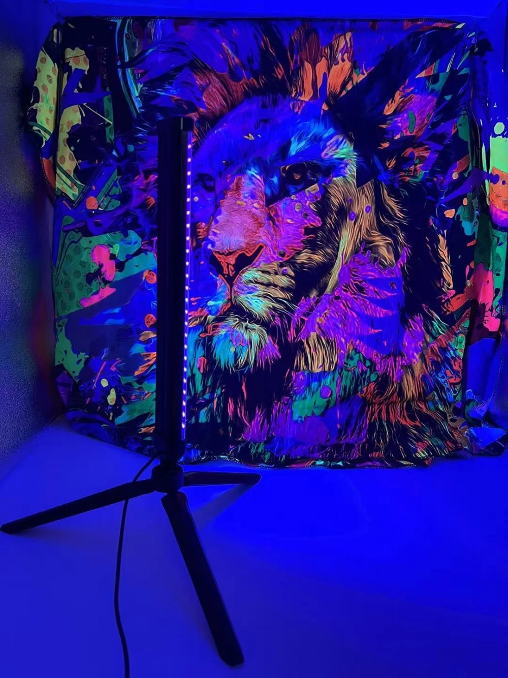 72 ضوء أرجواني لسطح المكتب بالأشعة فوق البنفسجية، USB مع مفتاح، ضوء فلورسنت أسود، مناسب لجو الهالوين العائلي #6