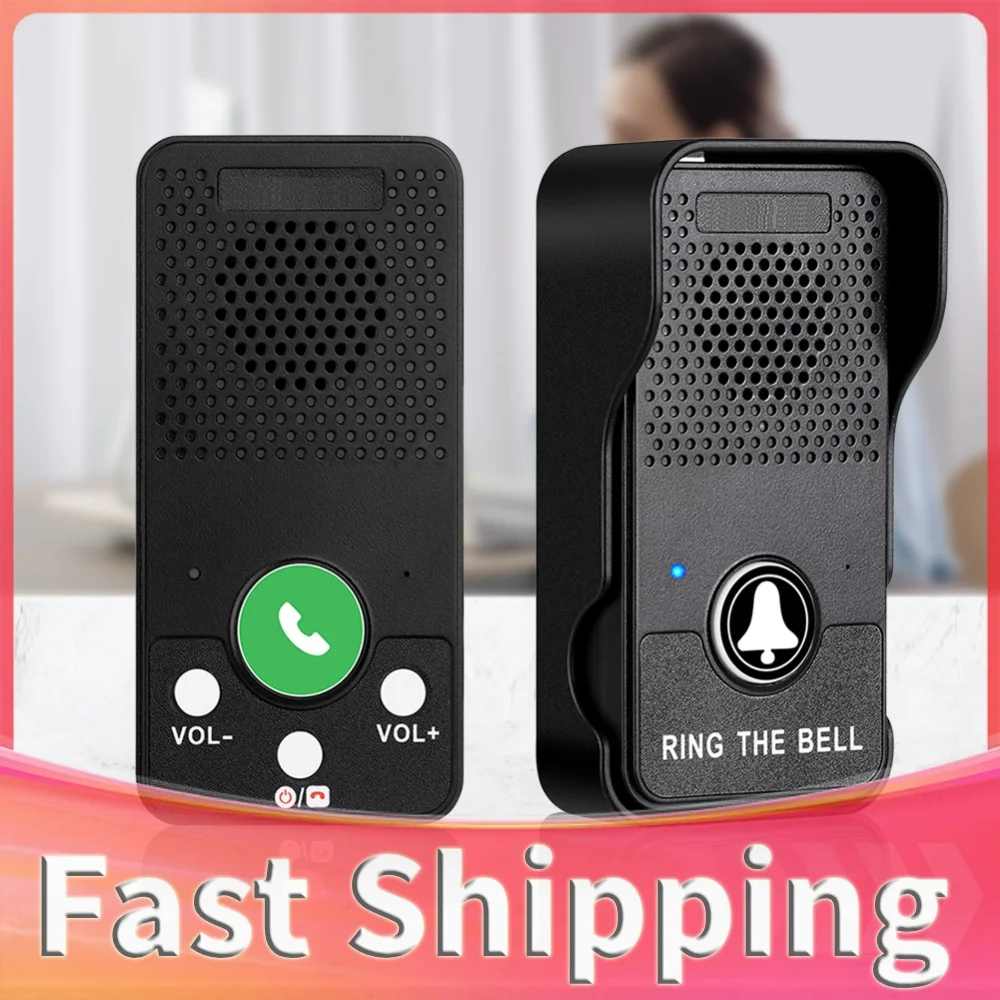 Wireless Doorbell Adjustable Volume 4 Chimes Hands Free Full Duplex Intercom Door Bell Intercom System Doorbell for House Office