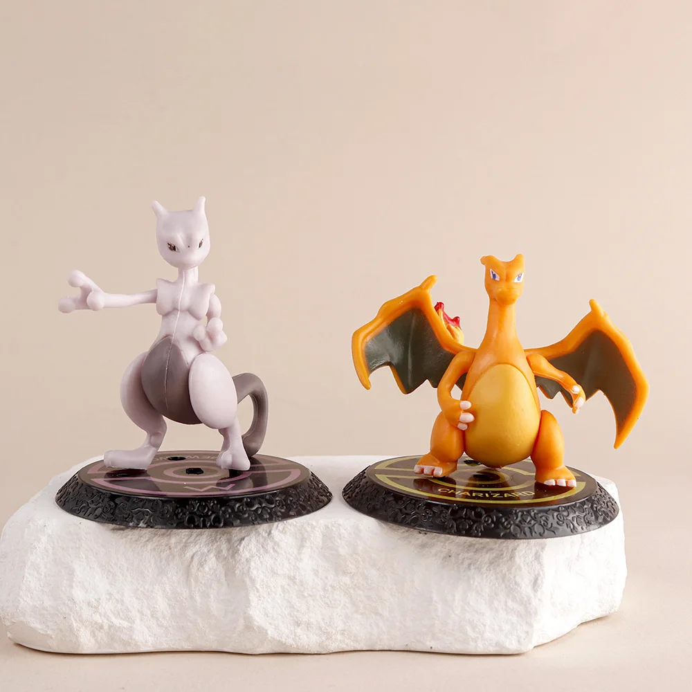 Pokemon 6 Pcs/Set Anime Figure Pikachu 6-7cm Figure Charizard Blastoise Squirtle Bulbasaur Action Figures Model  toys Gifts