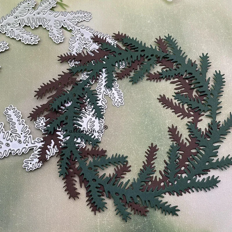 

New Leaf fern grass ring DIY Craft Metal Cutting Die Scrapbook Embossed Paper Card Album Craft Template Stencil Dies