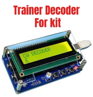 CW-Code-Decoder-Trainer-Kit mit digitalem LCD-Display zum Erlernen von Morse-Signalen, Empfangen, Kodieren und Üben für Amateure.