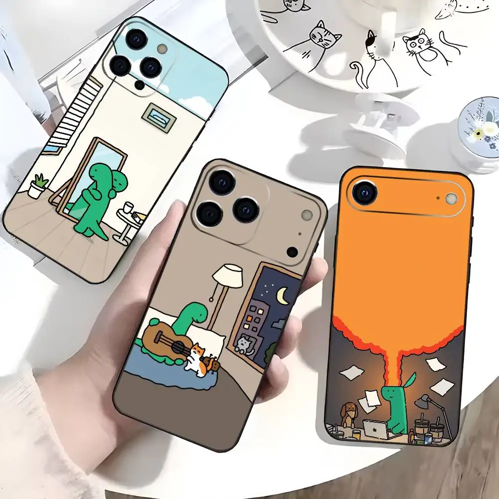 

Lovely J-Joguman Studios Phone Case For iPhone 17,16,15,14,13,12,11 Plus,Pro Max,XS,Soft Silicone Black Cover