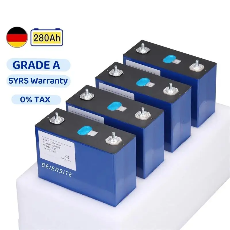 

Germany Stock 10000 Deep Cycle Akku Lifepo4 Cells Hithium 280ah 314aH 3.2V Prismatic Lithium Ion Batteries 4pcs 8pcs 16pcs 32pcs