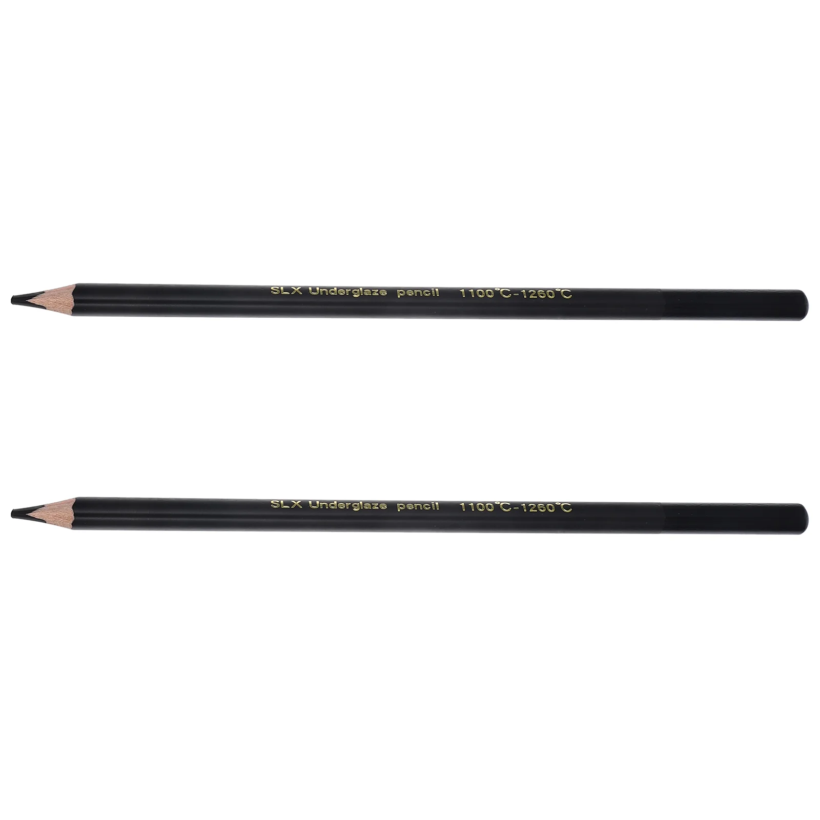 2 Pcs Underglaze Pencil Black Pens Stoneware Handicraft Wood Multifunctional Practical Drawing Hand-painted Decorative