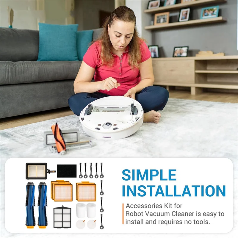 

A52Z Top For Shark AI AV2501S AV2501AE RV2502AE RV2520AOUS Robot Vacuum Cleaner Roller Brushes Side Brushes Filters Kit