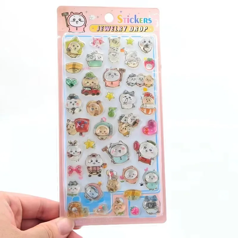 CKW 3D Jelly Crystal Stickers Cute Usagi Hachiware Jiikawa Decals Waterproof Stickers for Phone Case & Scrapbooking view 6