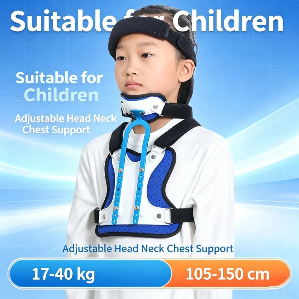 Children Neck Chest Support Correction Oblique Cervical Vertebra Spine Injury Protection During Rehabilitation Fixed Head Crutch