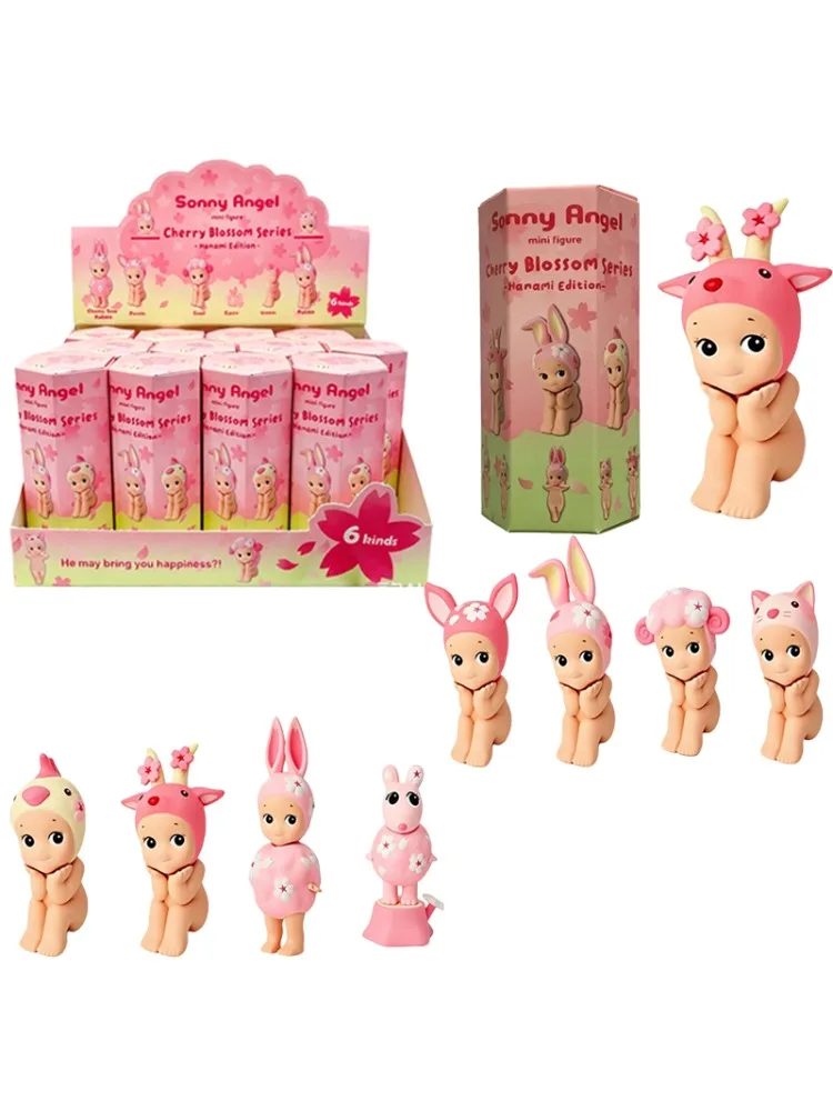 Niedliche Kirschblüten-Serie Hippers Blind Box Mini-Figur Sammlerstück Handydekoration Tischdekoration Weihnachtsgeschenk Überraschendes Geburtstagsgeschenk