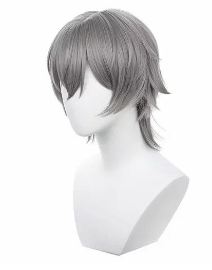 Anime Cosplay Wig for Game Honkai Star Rail Trailblazer Cosplay Wig Short Grey Wig for Boys and Men