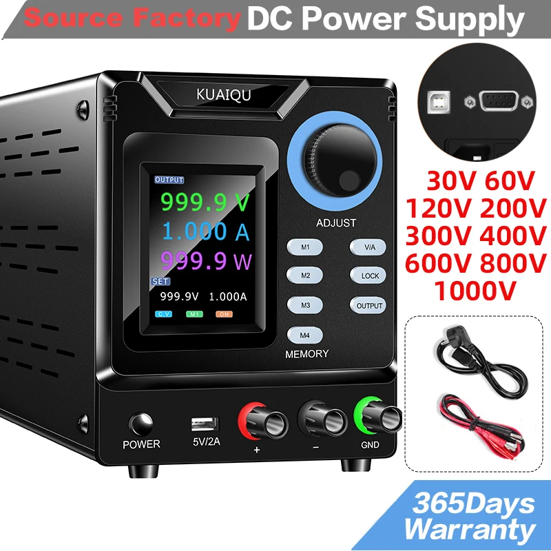 NICE-POWER RS232/USB Programmable DC Power Supply Software Automatic Control Edit Stored Data Output Preset 1000V 800V 600V 30V