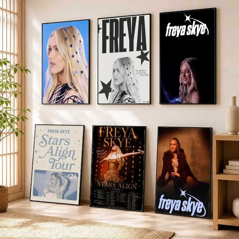 F-Freya Skye Popular Singer Poster Modern Home Living Bedroom Bar Hallway Waterproof Wall Art Aesthetic Decor