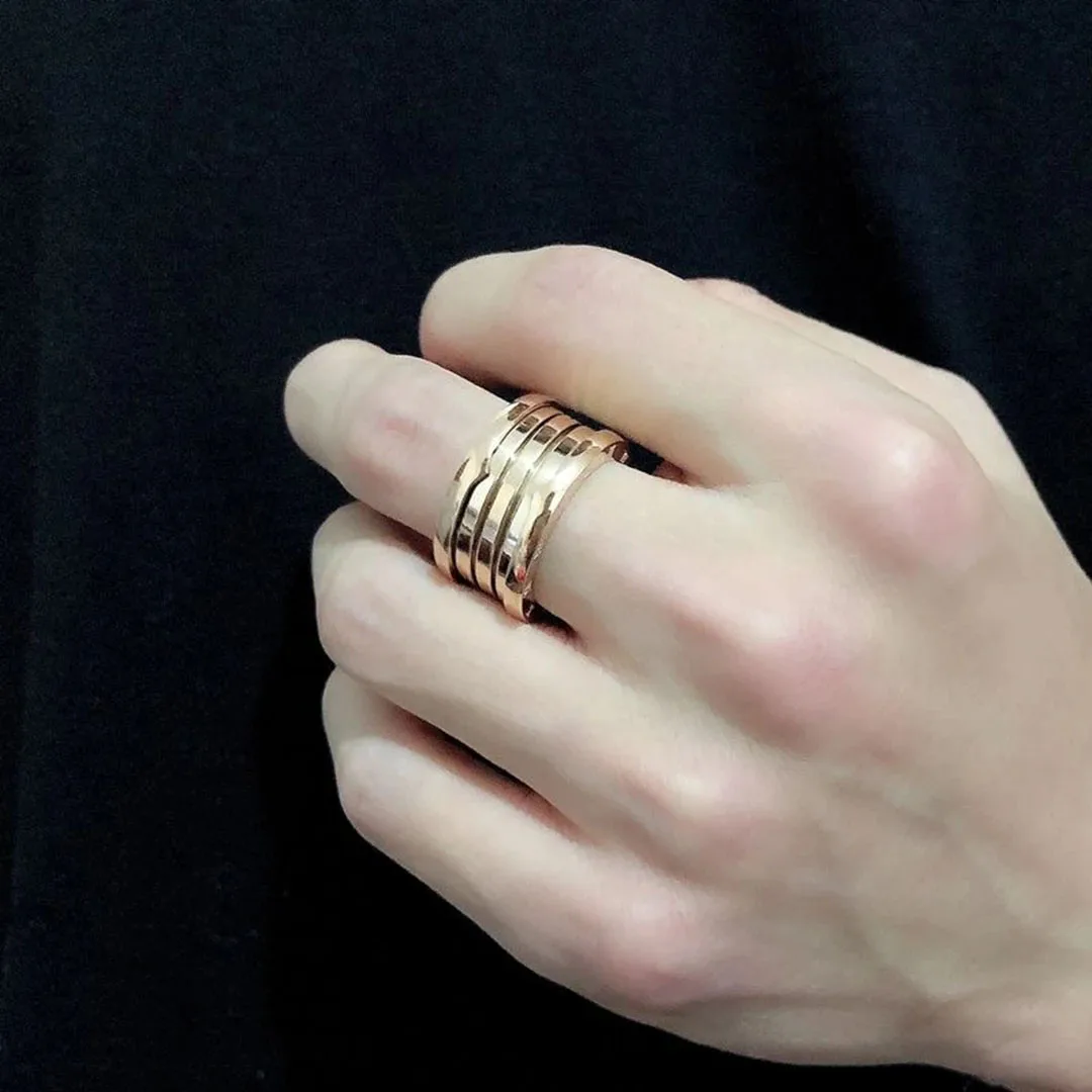 New Titanium Steel Spring Men'sAnd Women's Rings, High-End luxury Jewelry. Favorite Party gifts For Both Men And Women