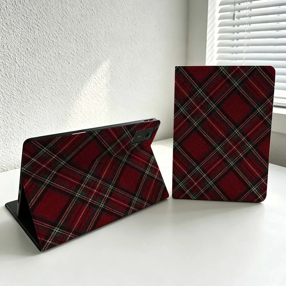 Retro Plaid Pattern Cover For Lenovo Xiaoxin Lenovo Tab Pad Pro Plus K11 P12 M10 Legion Y900 Soft Inch Tablet Case