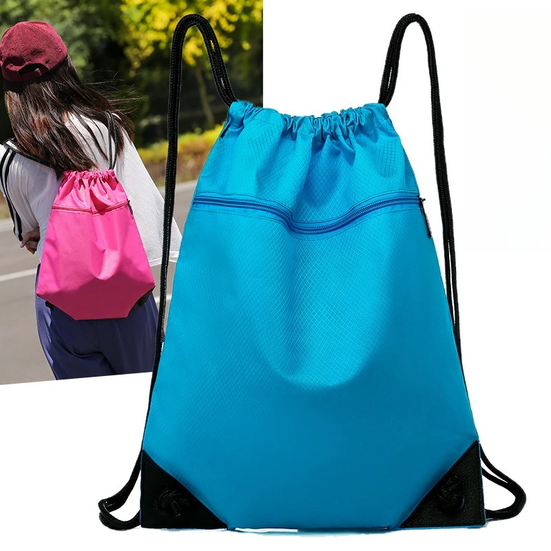 

Waterproof Drawstring Backpack Large Capacity Sports Travel Hiking Bag Lightweight Foldable String Men Women Outdoor Gym Camping