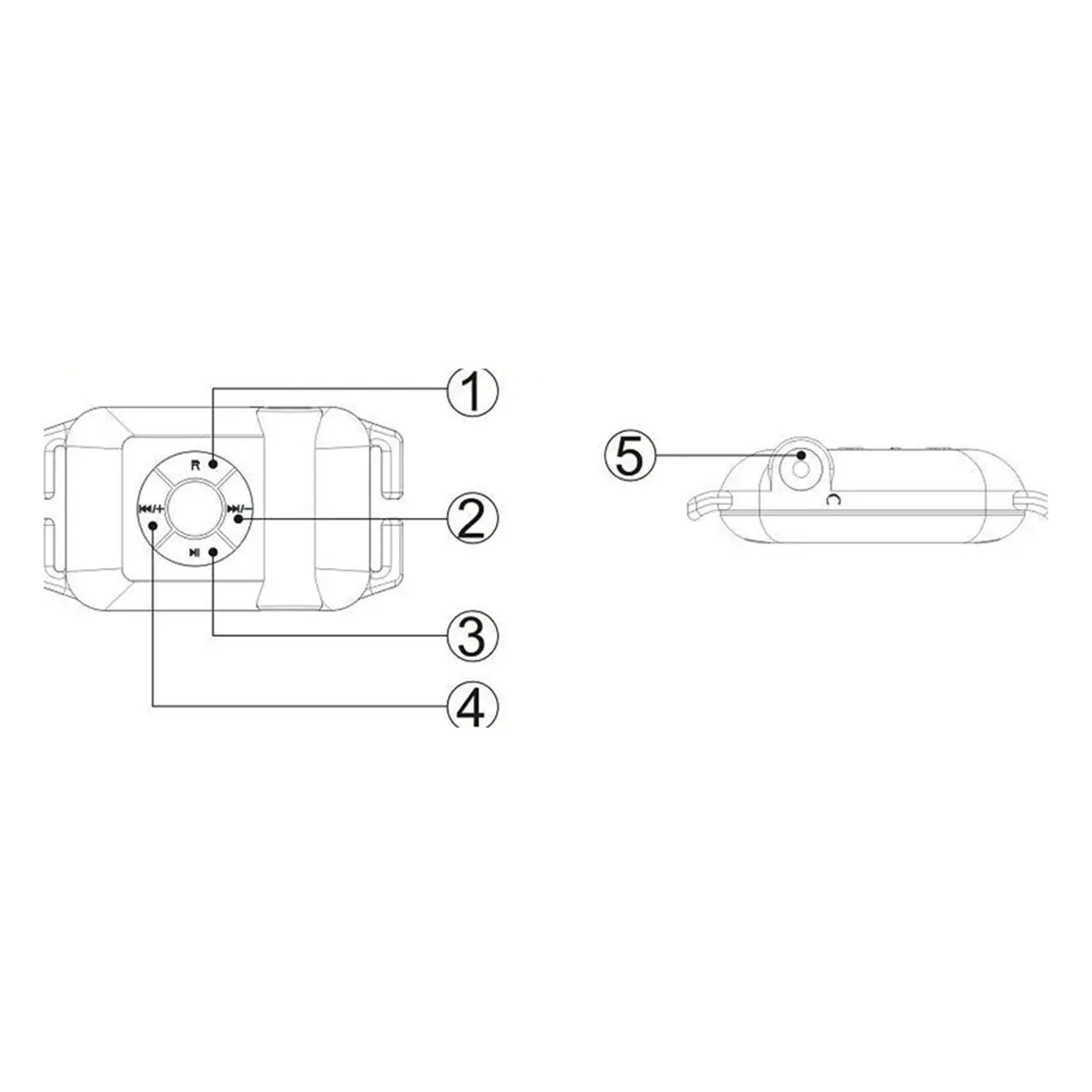 goodidea Mp3 Player IPX8 Waterproof MP3 Player Capacity for Swimming/ Running/ Surf/ Sports Mini Mp3 Player Music Player