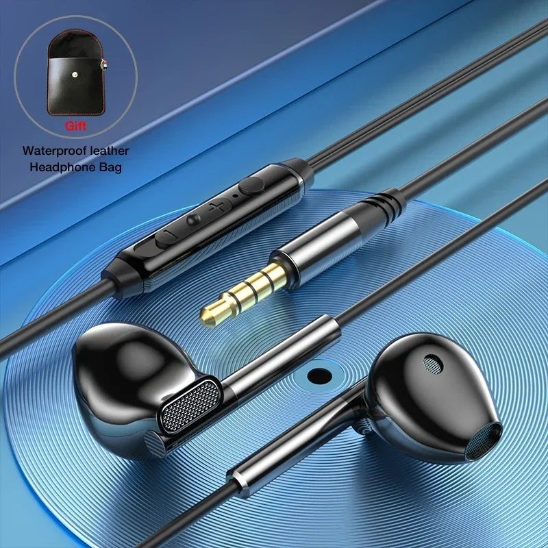 3.5mm/Type-C Noise Canceling Headphone Wired Headphones Bass Hifi Wired Earphone Earbuds Stereo Mic Earphone with Wire